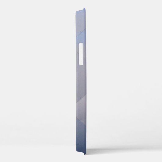 Modern glanzend geruit metaal blauw Case-Mate iPhone case (Achterkant / Rechts)