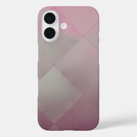 Modern glanzend geruit metaal roze Case-Mate iPhone case (Achterkant)