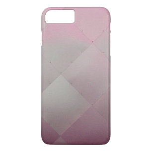 Modern glanzend geruit metaal roze 	iPhone 8 plus / 7 plus hoesje