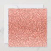 MODERN GLITTER APRICOT GOWN WEDDING INVITATION KAART (Achterkant)