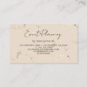 Modern Glitter Balloons Cream Visitekaartje (Achterkant)