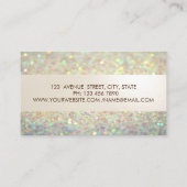 Modern Glitter Bokeh Stripe, Confetti, Lips Visitekaartje (Achterkant)