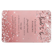 Modern, Glitter Bride tot Einladung Magnet Magneet (Horizontaal)