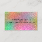 Modern Glitter Colorful, penseelstreek Visitekaartje (Achterkant)