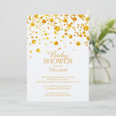 Modern Glitter Confetti Baby shower Kaart (Staand voorkant)
