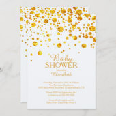 Modern Glitter Confetti Baby shower Kaart (Voorkant / Achterkant)