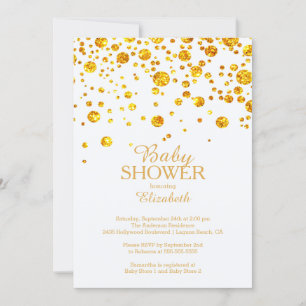 Modern Glitter Confetti Baby shower Kaart