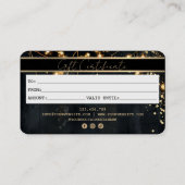 Modern Glitter Credit Kaart Gift Kaart Certificaat (Achterkant)