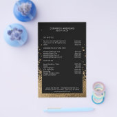 Modern Glitter Drop Gold Schwarz Flyer (Enkel)