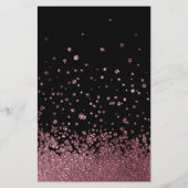Modern Glitter Drop Rosegold Flyer (Achterkant)