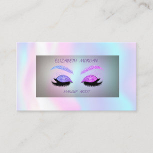Modern Glitter Faux Lashes, Holografisch Visitekaartje