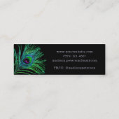 Modern Glitter Feather Jewelry Earring Display Mini Visitekaartje (Achterkant)