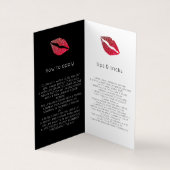 Modern Glitter Lip Gloss Boss Makeup Visitekaartjes (Binnen)