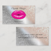 Modern Glitter, Lips, Makeup Artist Visitekaartje (Voorkant / Achterkant)