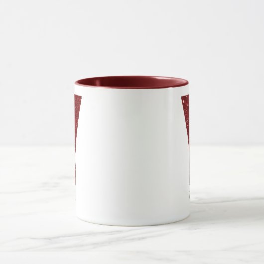 Modern Glitter Monogram Y Mug with Name (Centre)