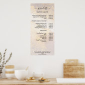 Modern Glitter Pricelist Poster (Keuken)