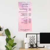 Modern Glitter Pricelist Poster (Thuiskantoor)