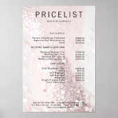 Modern, glitter prijslijst Poster (Voorkant)
