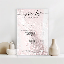 Modern, glitter prijslijst Poster