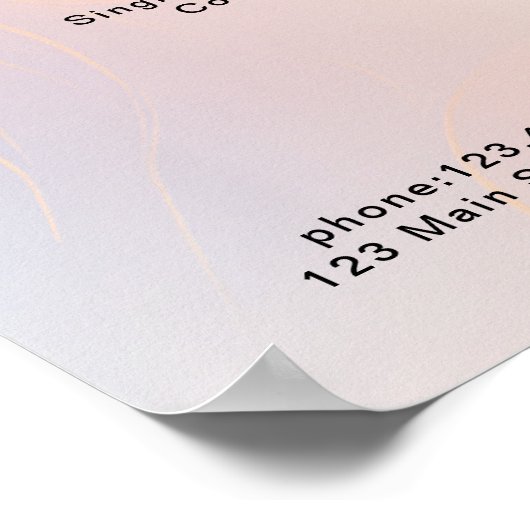 Modern, glitter prijslijst Poster (Hoek)