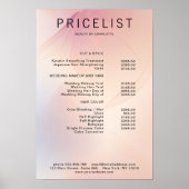 Modern, glitter prijslijst Poster (Voorkant)