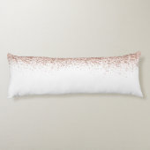 Modern Glitter Roos Gold White, prettig kerstfeest Lichaamskussen (Achterkant)