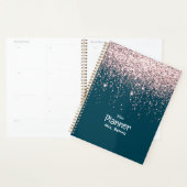 Modern glitter roos terug naar School Planner (Display)