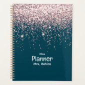 Modern glitter roos terug naar School Planner (Voorkant)