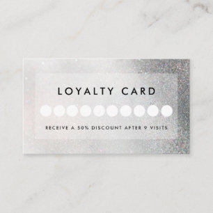 Modern Glitter Salon Loyalty Visitekaartje