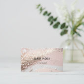 Modern Glitter Salon Visitekaartje (Staand voorkant)