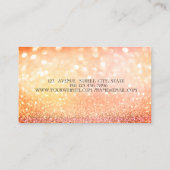 Modern Glitter Sequins Bokeh Abstract Visitekaartje (Achterkant)