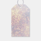 Modern Glitter Sparkles Merry Kerstcadeau Labels Cadeaulabel (Achterkant)