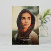 Modern Glitz Afstuderen Foto Folie Aankondiging (Staand Voorkant)