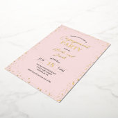 Modern Glitz Engagement Party Folie Invi Folie Uitnodiging (Gedraaid)