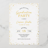 Modern Glitz Graduation Party Folie Uitnodiging (Voorkant)