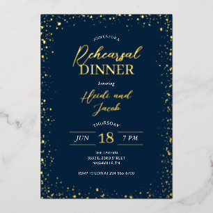 Modern Glitz repesial Dinner Folie Invitation Uitnodiging