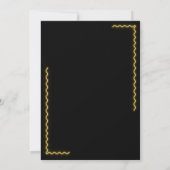 Modern Glow Script Yellow Neon Wavy Afstuderen Fot Aankondiging (Achterkant)