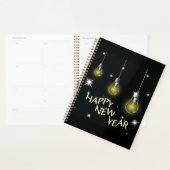 Modern Glowing Light Bulbs Happy New Year Planner (Display)