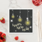 Modern Glowing Light Bulbs Happy New Year Servet (Insitu)