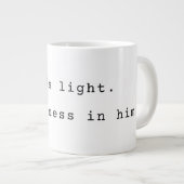 Modern "God is Light" Jumbo Coffee Mug Extra Grote Beker (Voorkant rechts)
