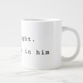 Modern "God is Light" Jumbo Coffee Mug Extra Grote Beker (Rechts)