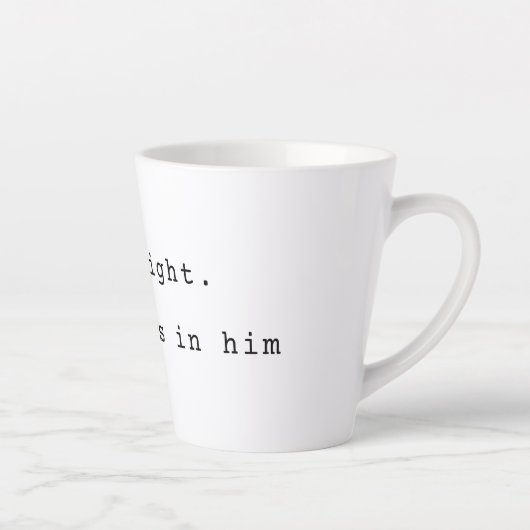 Modern God is Light Latte Mug (Droite)