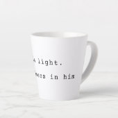 Modern God is Light Latte Mug Latte Mok (Rechterhoek)