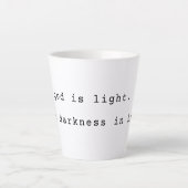 Modern God is Light Latte Mug Mok (Voorkant)