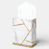Modern Gold Agate Geode Monogram Bedankdoosjes (Geopend)