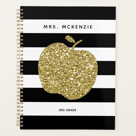Modern Gold Apple leraar terug naar school Planner (Voorkant)