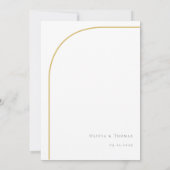 Modern Gold Arch Calligraphy Wedding Meal RSVP (Achterkant)