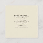 Modern Gold Bamboo Grove Square Visitekaartje (Achterkant)