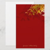 Modern Gold Bamboo Zen Asian Wedding Stationery Briefpapier (Voorkant / Achterkant)