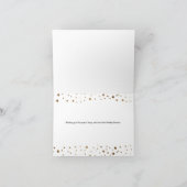 Modern Gold Black Custom Company Prettige feestdag Feestdagen Kaart (Binnen)